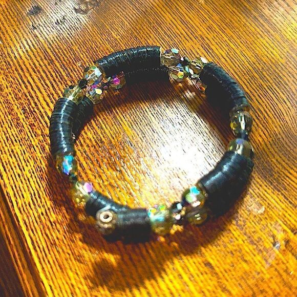 Swarovski Crystal Disc Wrap Bracelet - Picture 1 of 6